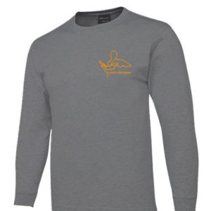 happy fisherman light gray long sleeve t-shirt